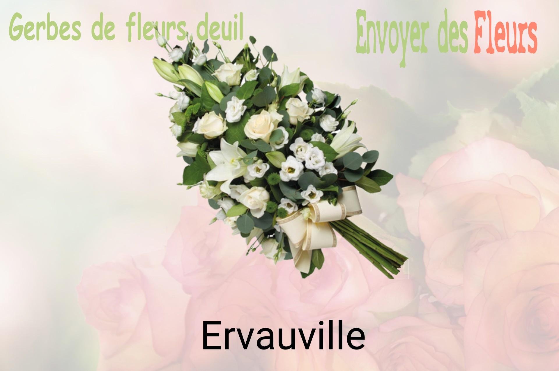 Gerbe de fleurs de deuil livrée à Ervauville